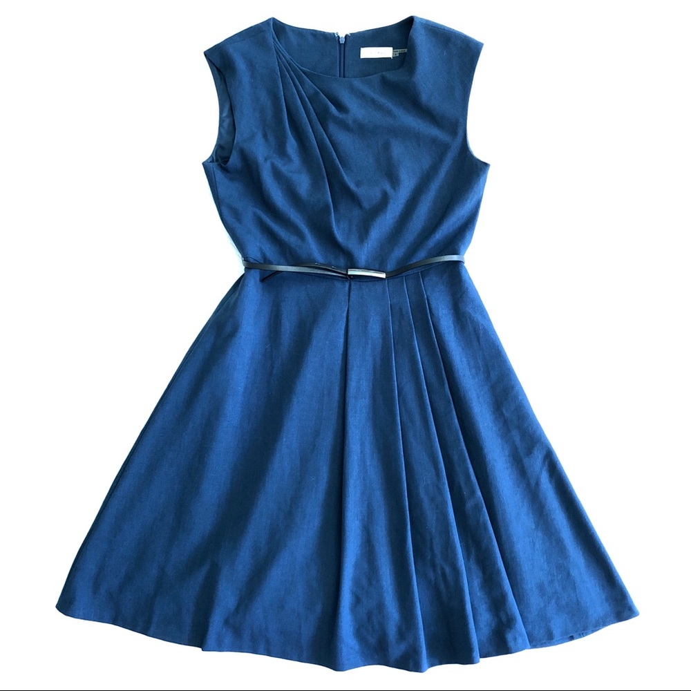 Calvin Klein Navy Dress with Belt